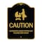 Signmission Caution Automatic Door Opens Out Please Step Back W/ Graphic Alum Sign, 18" x 24", BG-1824-24287 A-DES-BG-1824-24287 - alternate 1